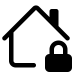 Bootstrap-house-lock icon