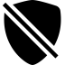 Bootstrap-shield-slash-fill icon