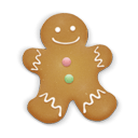 Christmas cookie man icon