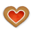 Christmas cookie heart icon