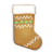 Christmas cookie stockings icon