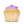 Cupcake cake hearts icon