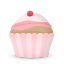 Cupcake-cake-cherry icon