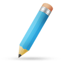 Pencil blue icon