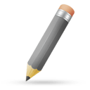 Pencil grey icon