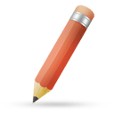 Pencil red icon