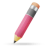 Pencil-pink icon