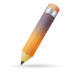 Pencil-orange-purple icon