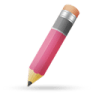 Pencil-pink icon