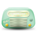 Vintage radio 02 green dark icon