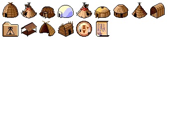 Native American Houses Icons