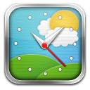 Weather-clock icon