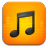 Music orange icon