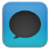 Message-black-blue icon