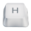 Letter uppercase H icon