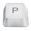 Letter uppercase P icon