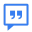 Communication messenger blue icon
