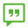 Communication messenger green icon