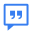 Communication messenger blue icon