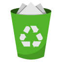 System recycling bin full icon