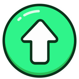 Button Arrow up 1 icon