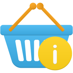 Shopping basket info icon