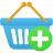 Shopping-basket-add icon