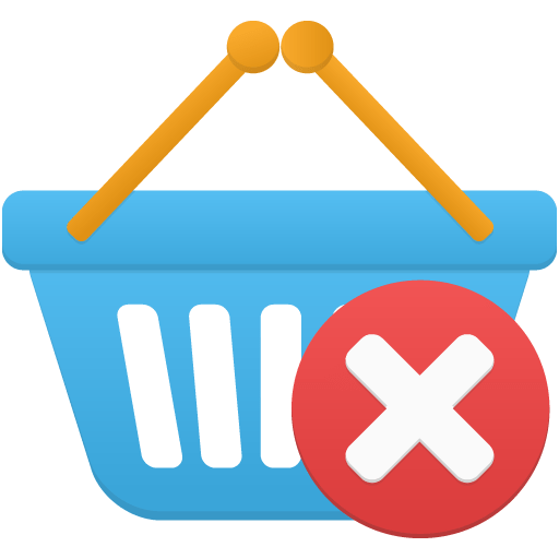 Shopping-basket-remove icon