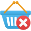 Shopping basket remove icon