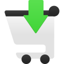 Shopping cart insert icon