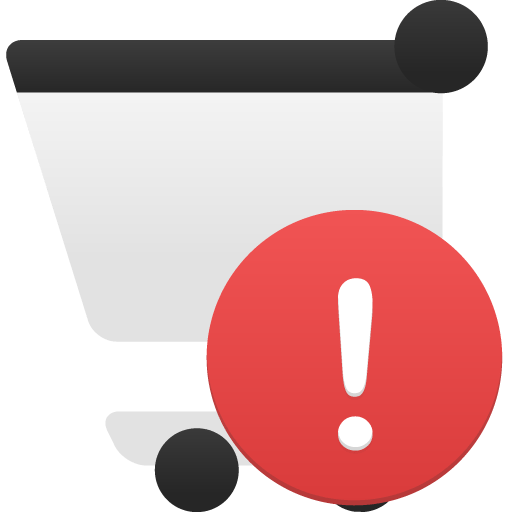 Shopping-cart-alert icon