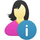 Female user info icon