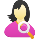 Female-user-search icon