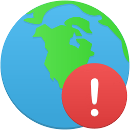 Globe warning icon