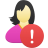Female-user-warning icon