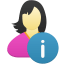 Female user info icon