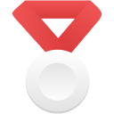 Silver metal red icon