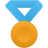 Gold-metal-blue icon