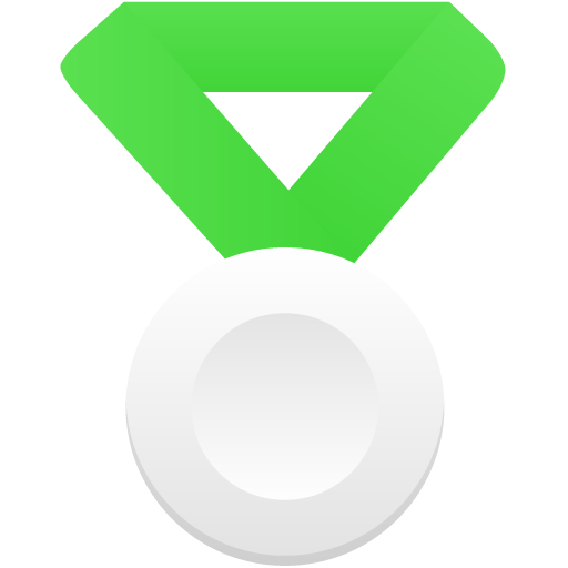 Silver-metal-green icon