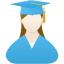 Graduate female icon