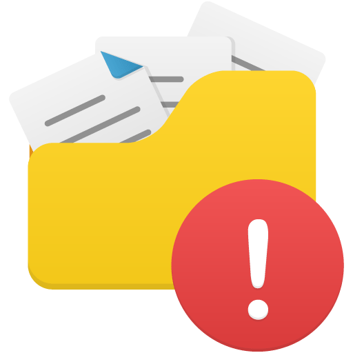 Open-folder-warning icon