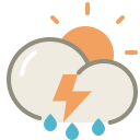 Thunderstorms day icon