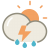Thunderstorms day icon