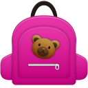 Schoolbag girl icon