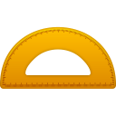Semicircle ruler icon