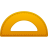 Semicircle-ruler icon