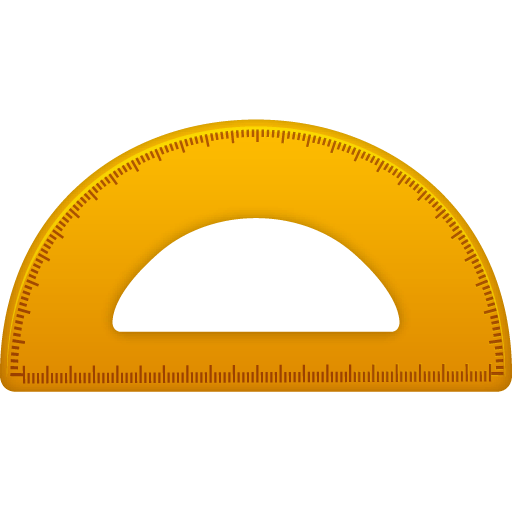 Semicircle-ruler icon