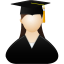 Graduate female icon