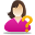 Female user help icon
