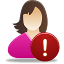 Female-user-warning icon